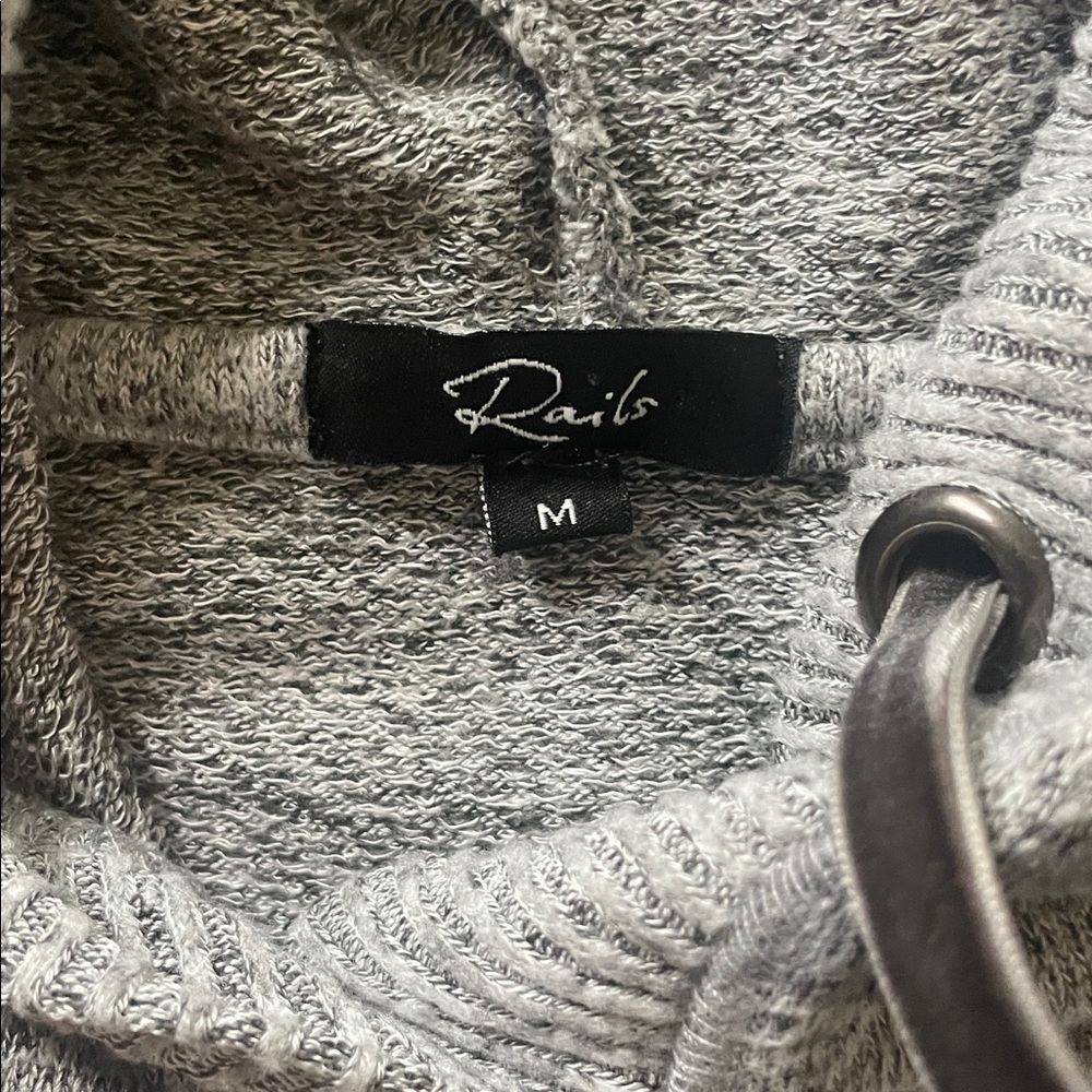 Rails Murray Hooded Sweatshirt Melange Grey Stars Size Medium Comfy Cozy - Picture 3 of 7
